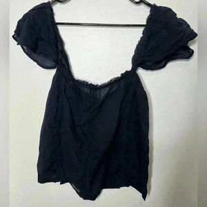 Paige 100% Cotton Off Shoulder Top Size Large